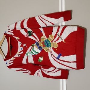 33 degrees Christmas FANCY Ginger Bread Sweater Size M